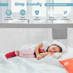 BABY JOY Bed Rail for Toddlers, 77'' Extra Long, Height Adjustable & Foldable Baby Bed Rail Guard w/Storage Pocket & Double Safety Child Lock for Kids Twin Double Full Size Queen King Mattress (Gray)