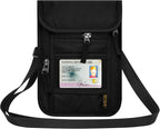 Neck Wallet for Travel,Passport Holder Neck Pouch for Men Women with Adjustable Neck Strap and RFID Blocking