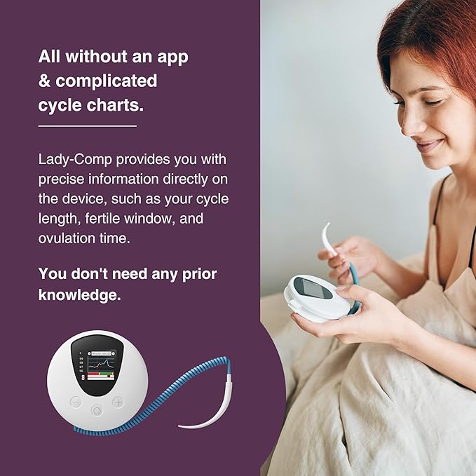 Fertility Monitor – Natural Hormone-Free Ovulation Monitor & Fertility Awareness Device – Accurate BBT Tracking & Ovulation Detection – Non-Invasive, App-Free & FDA Cleared