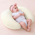 Nursing Pillow and Positioner, Breastfeeding, Bottle Feeding, Baby Sitting Support with Removable Ultra Soft Cover, Tummy Time Support for Baby Boys and Girls (Tender Yellow)