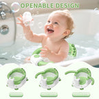 TPN Baby Bath Seat for Babies 6 Months & Up, Non-Slip Toddler Bath Seat with 5 PCS Waterproof Emoji Stickers, Portable Infant Bath Seat for Baby(Green)