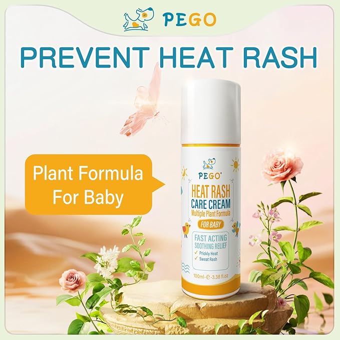 Heat Rash Care Cream for Babies | Prevents Prickly Heat, Sweat Rashes, Eczema & Skin Inflammation | Alleviating Discomfort for Babies Skin | 100ml/3.38oz (100ml/1pcs)