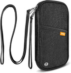 RFID Family Passport Wallet Holder Waterproof, Travel Document Organizer Credit Card Clutch Bag for Men Women