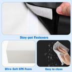 4-Piece Soft PU Leather Toddlers Climbing Toys, Baby Foam Climbing Blocks for Toddlers 3, Indoor Climb and Crawl Activity Play Set, Foam Play Gym Climbing Structures (Black and White)