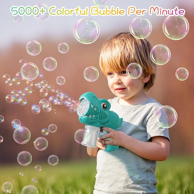 Onory 2 Pack Bubble Gun Machine for Kids, Bubble Gun with Bubble Solutions for Boys Girls, Bubble Blaster for Summer Toy, Party Favors, Outdoor & Indoor Activity, Birthday Gift, Bubble Blower