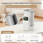 Portable Baby Milk Bottle Warmer for Travel,Breastfeeding Essentials,Baby Bottle-Feeding Bottle Warmer On The Go,Breastmilk Warmer for Baby,Rechargeable 5000 mAh Battery,Digital Display