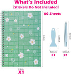 Reusable Sticker Book - 60 Sheets, Collecting Album, Organizer, Blank Book for Adults & Children, Keeper with Tweezer & Spatula, A5