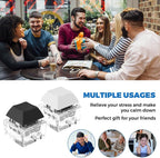 Keyboard Fidget Toys, Keyboard Fidget Keychain Keyboard Decompression Toys Keyboard Fidget Toy Button Stress Relief Gifts for Adult and Kids,Finger Clicker Toys,ADHD Toy,Cool Fidgets(White and Black)