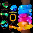 12 PCS Light Up Glow Sticks - LED Pop Tubes, Glow in The Dark Party Supplies, Sensory Toys Birthday Party Favors for Kids, Light Up Toys Goodie Bag Stuffers Gifts
