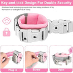 Accmor Reflective Toddler Belt Leash, Anti Lost Wrist Link for Baby, Kid Anti Lost Waist Band Child Leash with Lock for Babies Girls, Child Walking Harness Wristband Rope Tether for Outdoor Travel