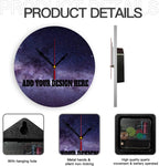 Generic Custom Wall Clock Personalized Clocks with Photo Text Logo That PVC Customized Round Silent Clock for Living Room Creative, 10inch-25cm