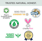 HonestBaby 5-Pack Short Sleeve T-Shirts 100% Organic Cotton Baby, Toddler, Little Kid, Boy, Girl, Unisex