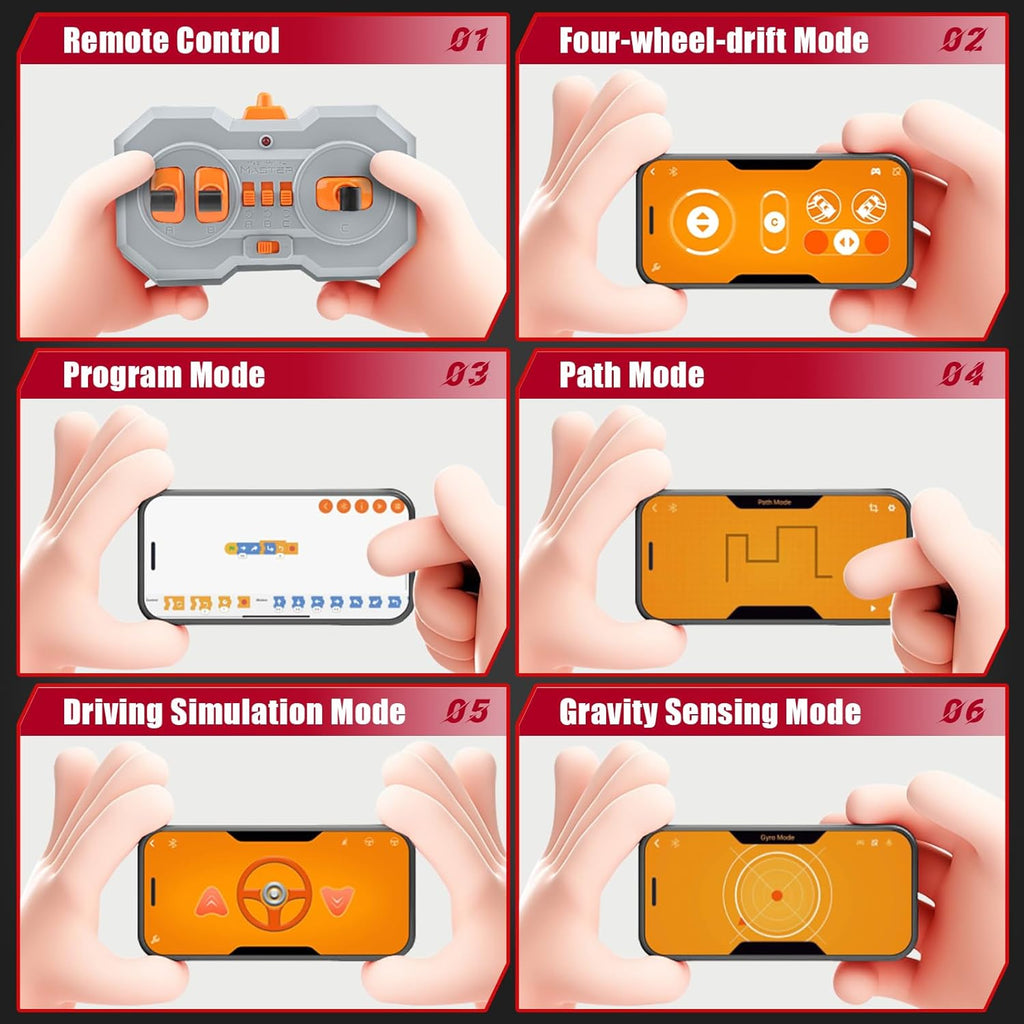 Remote Control Super Car Building Kits, 1835PCS Technique Plated Race Car Building Set for Adults Men Teens - with 5 Fast Motors, Electric Height Adjustment & Drift Spin Wheels