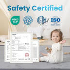 1.3" Thick Baby Play Mat for Floor, 28x72 Foam Tummy Time Mat, Padded Support Soft Plush Bedside Rugs for Infant Kids Toddler Crawling Kick Activity (Dark Grey)