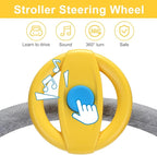 Accmor Stroller Steering Wheel Toy, Pretend Driving Simulated Steering Wheel for Baby Stroller Shopping Carts, Universal Detachable Funny Stroller Shopping Carts Toy Attachment Accessories
