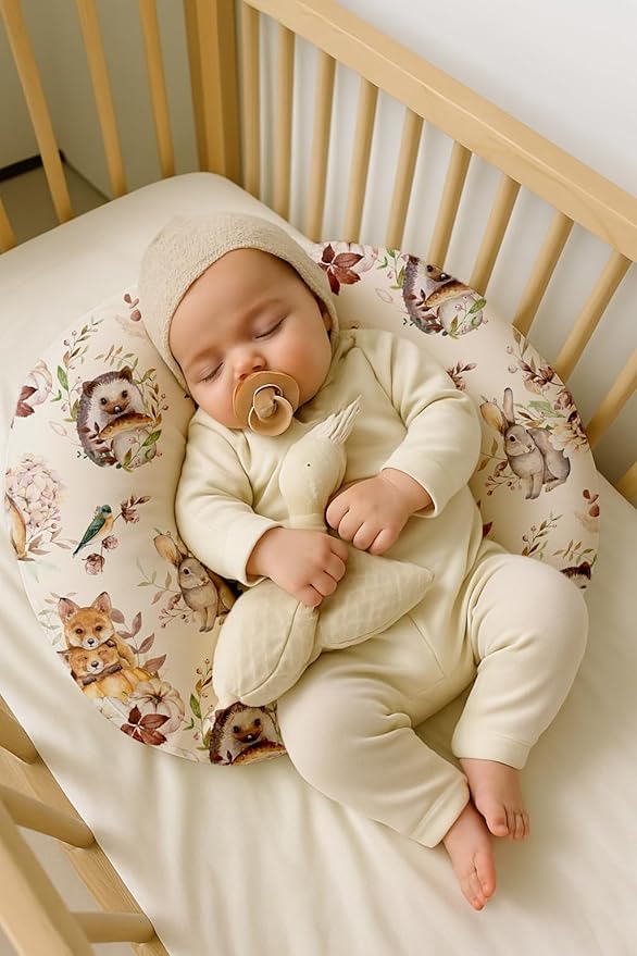 Nursing Pillow Covers 2 Pack, Breastfeeding Pillow Slipcovers Soft and Stretchy, Nursing Covers for Baby Girls Boys Newborn