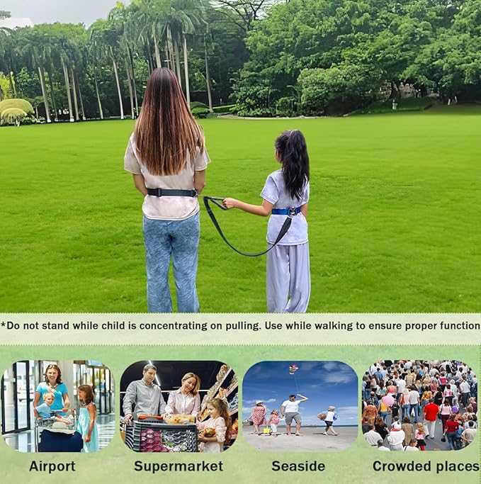 Secure Waist Leash Harness for Big Kids with Adjustable Tether and Handle,Safety Walking Harness,Hands Free Safety Belt, Tether Leash for Autism,ADHD,Special Needs Child