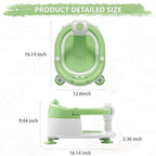 Baby Bath Seat for Babies 6 Months & Up, Toddler Bath Seats for Babies Sitting Up, Non-Slip Infant Bath Tub Chair with Suction Cups & Soft Cushion for Shower, Compact Toddler Bathtub Seat, Green