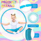 Shappy 6 Pcs Exercise Hoop Detachable Adjustable Plastic Toy Playground Toys Colored Hoop Circles for Teens Games Gymnastics Dog Agility Equipment Party Decor