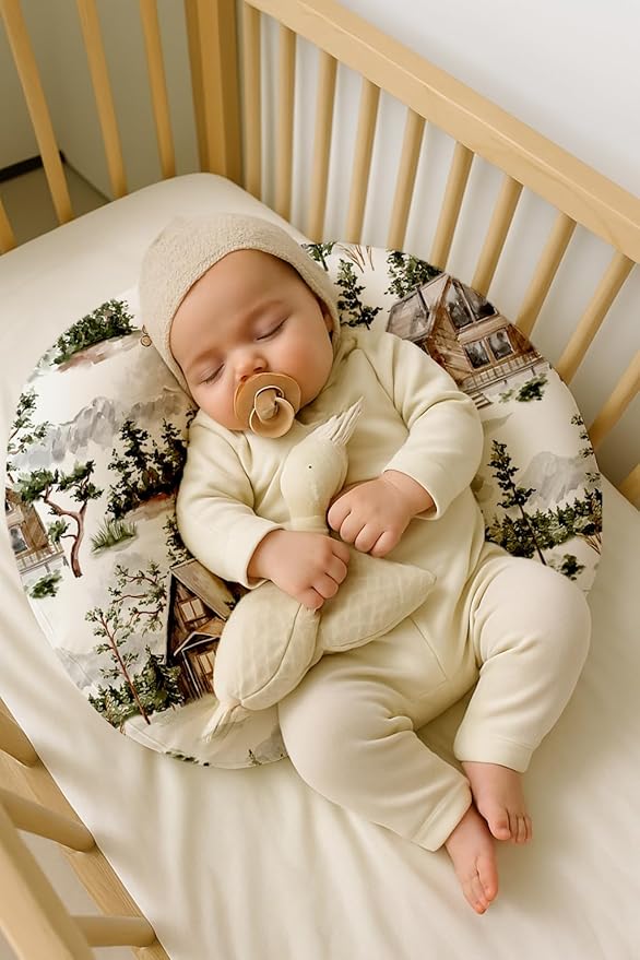 Nursing Pillow Covers 2 Pack, Breastfeeding Pillow Slipcovers Soft and Stretchy, Nursing Covers for Baby Girls Boys Newborn