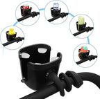 Accmor Stroller Cup Holder, Universal Cup Holder with Silicone Gooseneck Arm, Bike Cup Holder, 360° Rotatable Large Caliber Drinks Holder for Stroller, Bike, Wheelchair, Walker