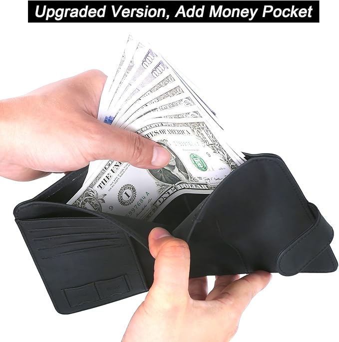 Airtag Passport Holder Cover Wallet Travel Essentials Leather RFID Blocking Case Vacation Luggage Must Haves Travel Accessories for Men Women (117#Black)