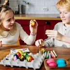 CALPALMY 24 Pieces Wooden Eggs - Life-Size, Reusable Fake Easter Eggs for Painting, Decorating, Crafting, Pretend Play, Faux Food Display, Nest Box Training