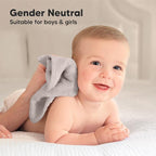 6-Pack Baby Washcloths - Soft Absorbent Viscose from Bamboo Wash Cloths for Babies, Kids, Toddlers, Infant, Newborn Bath Towels,Gentle on Sensitive Skin,10x10 Reusable Face Towels(Heather)