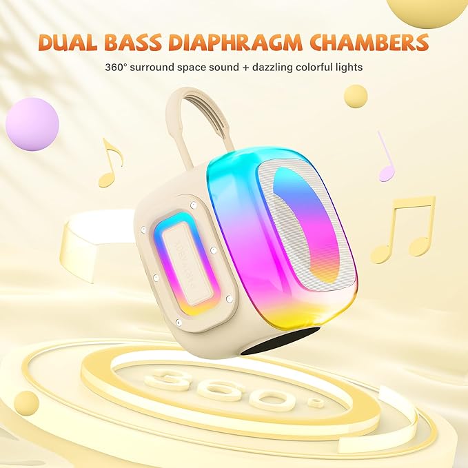 Mini Karaoke Machine for Kids Adults: Portable Bluetooth Speaker with 2 Wireless Mics for Home Party - Singing Karaoke Birthday Gift for Girls Boys 4 5 6 7 8 9 10 11 12+ Years Old Family Party