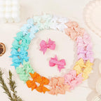 CÉLLOT Hair Clips for Baby Girls - 60 Tiny 2" Fully Covered Bows Barrettes for Infants and Toddlers