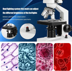 Compound trinocular Microscope, 40X-5000X Magnification, Digital Laboratory trinocular Compound LED Microscope with USB Camera and Mechanical Stage, WF10x and WF20x eyepieces, Abbe Condenser…