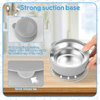 2 Pack Stainless Steel Baby Bowls with Suction, Toddler Bowls with Removable Silicone Shell for Kids, Non-Slip Toddler Baby Feeding Set Dishwasher Safe-Gray & Blue