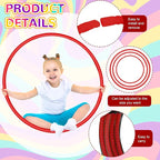 Shappy 6 Pcs Exercise Hoop Detachable Adjustable Plastic Toy Playground Toys Colored Hoop Circles for Teens Games Gymnastics Dog Agility Equipment Party Decor