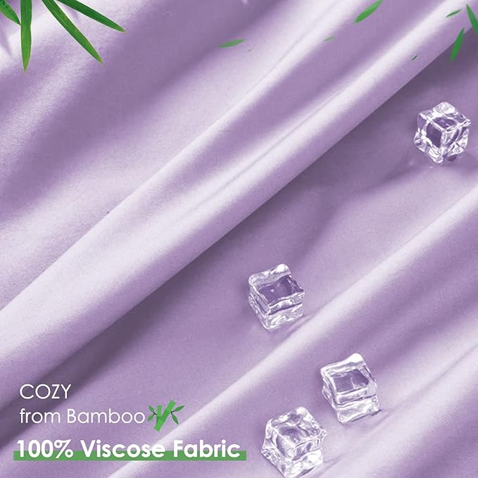 QUEEN ROSE Cooling Pregnancy Pillows, U Shaped Full Body Maternity Pillow for Pregnant Support, Rayon Derived from Bamboo, Buttery Soft, Super Breathable for Hot Sleeper, Purple