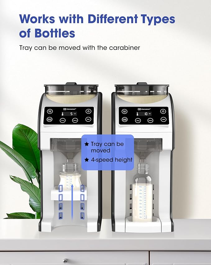 Instant Formula Maker, Fast and Customizable Formula Dispenser Machine with Accurate Temperature Control for Baby, Automatic Powder Blending for All Brands of Bottle and Formula, Black/White