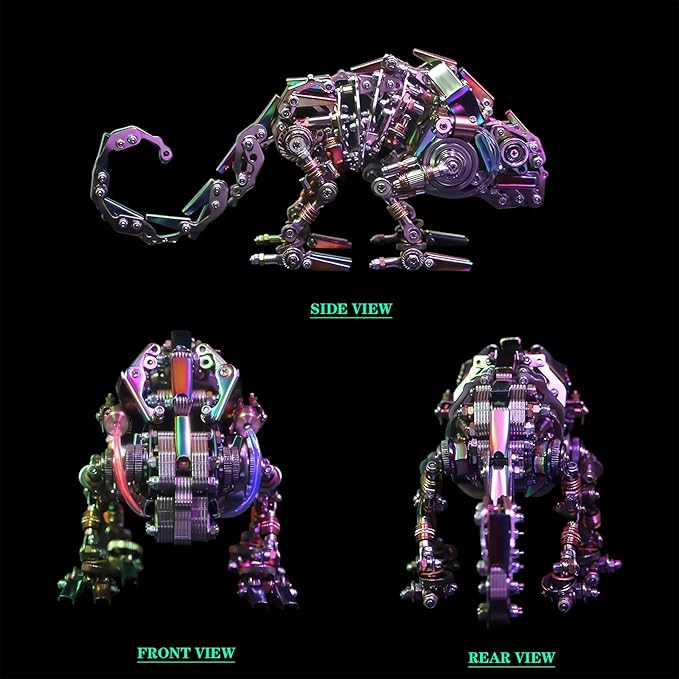 Adult 3D Metal Puzzle, Chameleon Metal Model Set, 3D Metal Adult Puzzle Chameleon Building Blocks, DIY Mechanical Model Set- High-end Gifts for Men