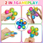 16 Pack Pop Fidget Spinner Toys Party Favors Goodie Bags Stuffers for Kids Adults,Sensory Toys for Its ADHD Autism Stress Relief,Birthday Gifts,Carnival Treasure Box Toy Classroom Prizes Supplies