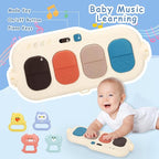 2 in 1 Baby Play Gym with Walker for Newborn, Baby Play Mat Activity Gym with 4 Infant Learning Sensory Tummy Time Mat for Infant Christmas Gifts Adjustable Height (Blue)