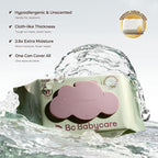 Bc Babycare Cloud Moist Baby Wipes, Thick & XL, 99% Water, Ultra-Hydrating, Unscented, Hypoallergenic for Sensitive Skin, Biodegradable, 12 Flip-Top, 960 Count