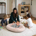 Baby Lounger for Newborn: Portable & Lightweight Pillow for Tummy Time Playtime & Diaper Changes - Skin-Friendly & Breathable for 0-12 Month Supervised Use