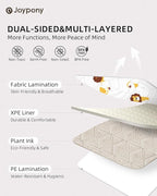 Baby Play Mat 71x79 Inch, 2 in 1 Fabric & XPE Dual-Sided Design Foldable Play Mats for Babies and Toddlers, Waterproof & Anti-Slip Baby Mat for Floor, Portable Baby Foam Crawling Mat with Travel Bag