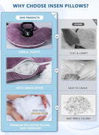 INSEN Pregnancy Pillow,Maternity Body Pillow with Velvet Cover,C Shaped Body Pillow for Sleeping (Cozy Velvet-Lavender)