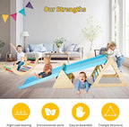 9-in-1 Climbing Triangle Set with Detachable Wooden Climbing Arch for Rocking Horse and Climbing, Indoor Triangle Jungle Playground Gym for Toddlers