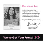 Bamboobies Women’s Nursing Pads, Reusable and Washable for Daily Use, Leak-Proof Pads for Breastfeeding, Pink, 12 Pads