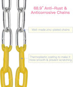 Swings Seat, Swings Seats Replacement 660lbs, Swingsets with Plastic Coated Chains, Swing Set Accessories for Outside Playground Tree, 2 Pack - Pink