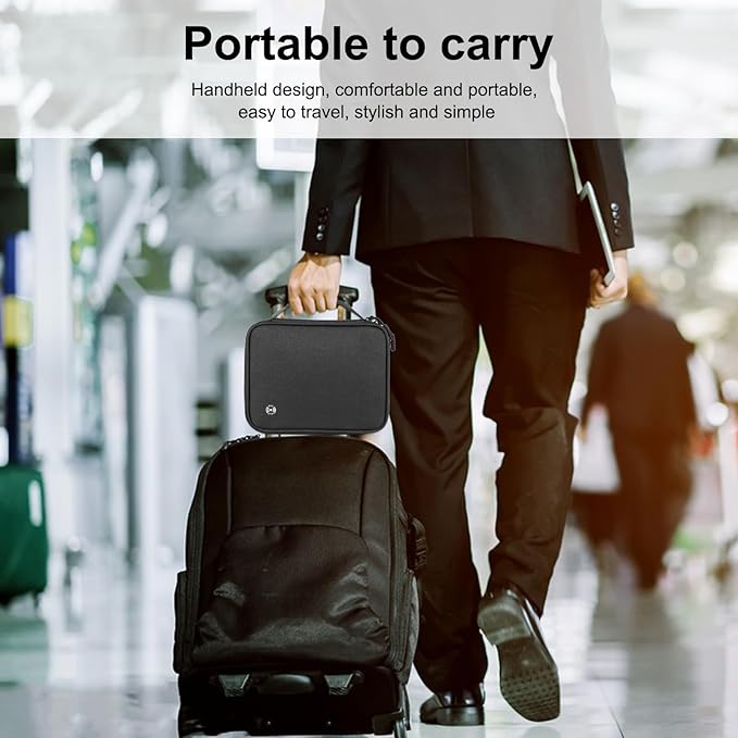 RFID Passport Wallet for Women/Men,Tote Passport Holder for Travel Family,Portable Travel Premium Wallets,Waterproof Passport Holders Bag,Travel Document Organizer Credit Cards Case(Black-Large)