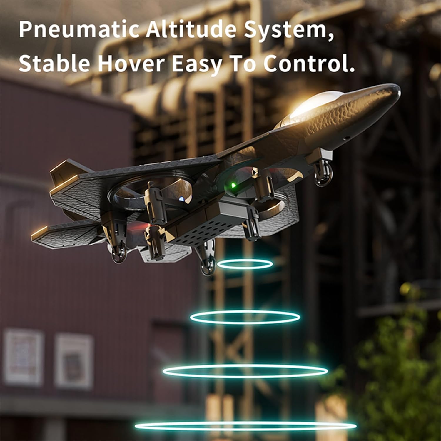 RC Fighter Airplane RC Helicopter Quadcopter,Mini Drone Remote Control Jet Plan,Stuntwith 360° Flip,Easy to Fly RC Plane Beginner Toy for Boys Girl Adult Kids (Grey Gold)