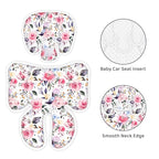 Infant Car Seat Insert, 2-in-1 Reversible Baby Carseat Head Support for Newborn, Soft Carseat Insert Cushion for Baby Girls, Adjustable Baby Headrest for Strollers