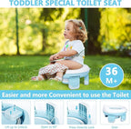 Portable Travel Potty, Training for Baby to Toddler, Travel Toilet Seat with Charts and Storage Bag, Folding Potty for Kids Boys Girls Indoor and Outdoor (Blue)
