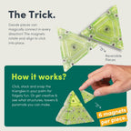 Speks Geode Pyramid 12-Piece Building Set - Peridot - Fun Desk Toy for Adults